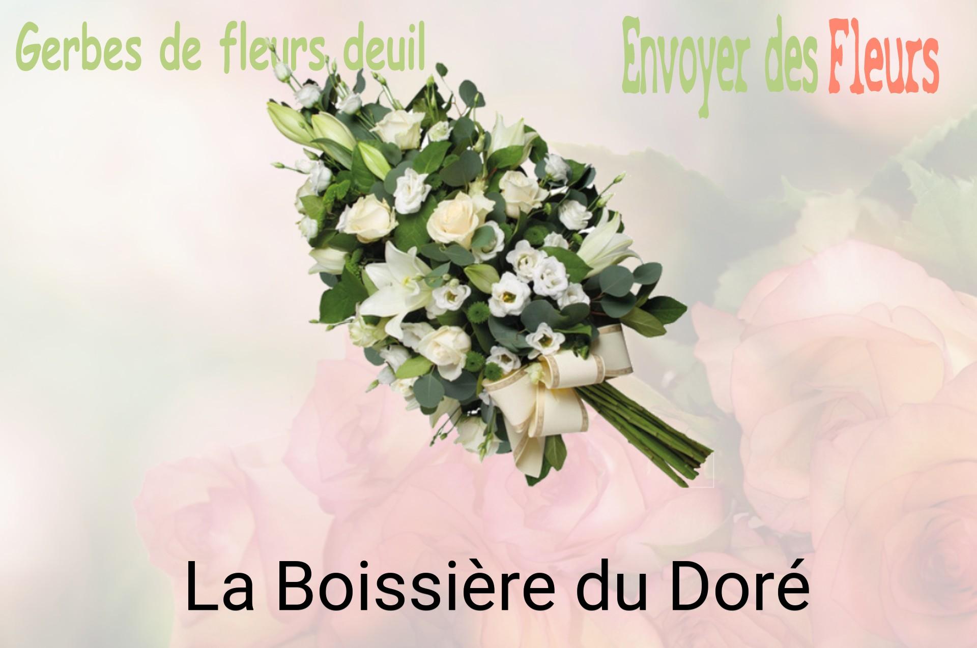 Gerbe de fleurs de deuil livrée à La Boissière-du-Doré